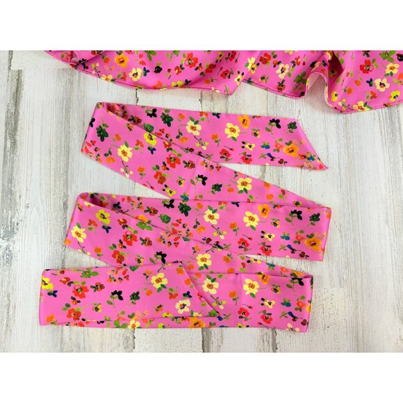 Ann Mashburn Sz S Isla Maxi Dress Pink Floral Charmeuse EUC - Picture 15 of 16